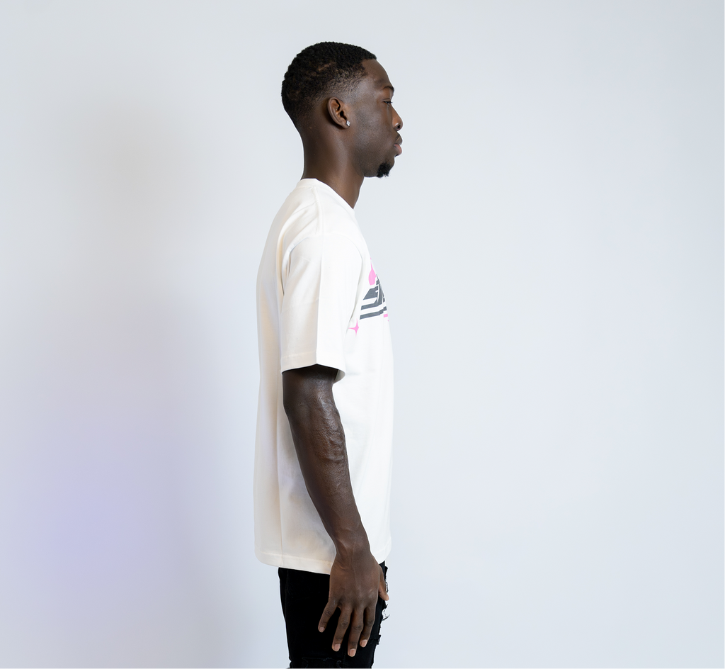 Steppas White Pink Logo T-shirt
