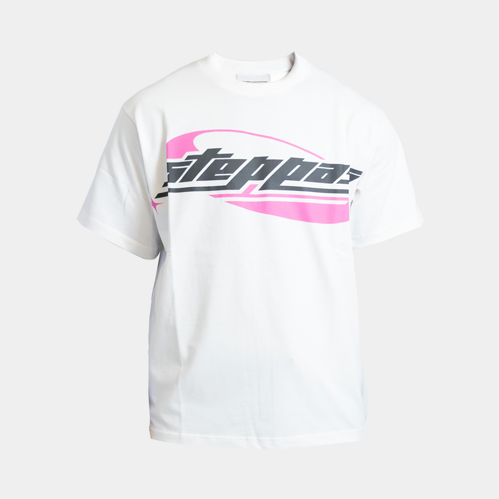 Steppas White Pink Logo T-shirt