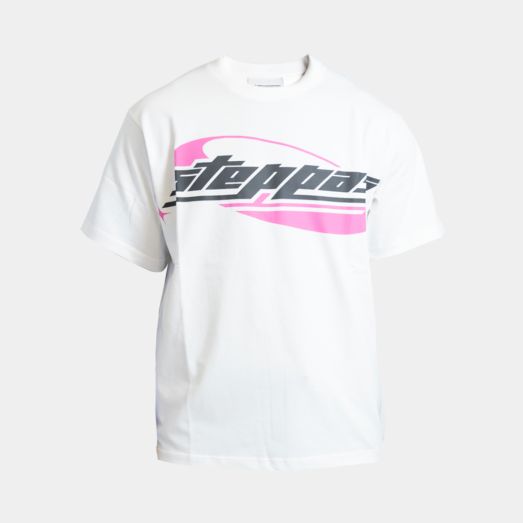 Steppas White Pink Logo T-shirt